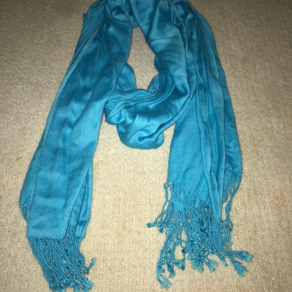 Turquoise Blue Scarf / Wrap - Picture 2 of 3